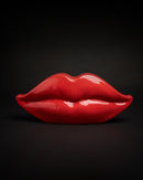 Scultura Salvadanaio Lips in poliresina lucida Blogo Design