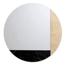 Specchio D'Arte a Parete Ø 60 Black Marble Agave