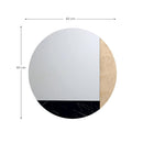 Specchio D'Arte a Parete Ø 60 Black Marble Agave