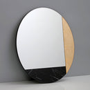 Specchio D'Arte a Parete Ø 60 Black Marble Agave