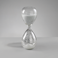 Mascagni Casa Clessidra decorativa 60 minuti in vetro argentato  H 25,5