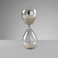 Mascagni Casa Clessidra decorativa 60 minuti in vetro argentato  H 25,5