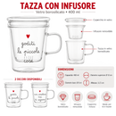 Simple Day | Tazza con Infusore in Vetro Borosilicato 400 ml – 2 Decori