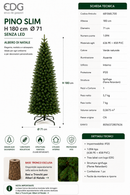 EDG Enzo De Gasperi | Albero di Natale Pino Slim H 180 cm Ø 71 senza Led