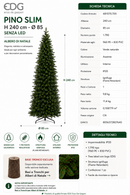 EDG Enzo De Gasperi | Albero di Natale Pino Slim H 240 cm - Ø 85 Senza Led