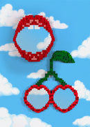 Seletti Specchio Pixel Cherries Ciliegie 70×76 cm