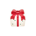 Easy Life | Portacandela Pacco Regalo 8x8xh8 cm in Ceramica Ribbon