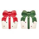 Easy Life | Portacandela Pacco Regalo 8x8xh8 cm in Ceramica Ribbon
