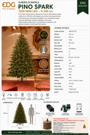 EDG Enzo De Gasperi | Albero di Natale Pino Spark con 7200 Led H 240 cm