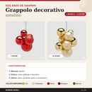EDG Enzo De Gasperi | Grappolo Decorativo Natalizio – 2 Modelli e 4 Colori
