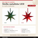 EDG Enzo De Gasperi | Stella Natalizia LED in Carta Ø 45 cm – 2 Colori