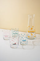 WD Lifestyle | Set 4 bicchieri in vetro decorati con scritte