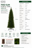 EDG Enzo De Gasperi | Albero di Natale Pino Slim H 210 cm - Ø 81 senza Led