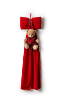 Fiori di Lena | Fiocco in Velluto con nodo scozzese e Orso Peluche H 135 cm