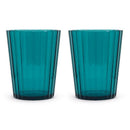Set 2 pz. Bicchieri colorati in acrilico 370 ml decoro a rilievo WD Lifestyle