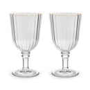 Set 2 Calici bordo oro in acrilico a rilievo 460 ml WD Lifestyle
