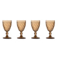 Set 4 pz. Calici in vetro decoro a rilievo 400 ml. WD Lifestyle