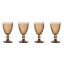 Set 4 pz. Calici in vetro decoro a rilievo 400 ml. WD Lifestyle