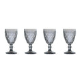 Set 4 pz. Calici in vetro decoro a rilievo 400 ml. WD Lifestyle