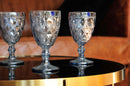 Set 4 pz. Calici in vetro decoro a rilievo 400 ml. WD Lifestyle