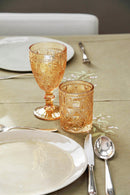 Set 4 pz. Bicchieri in vetro con decoro a rilievo 300 ml WD Lifestyle