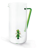 WD Lifestyle | Caraffa in vetro borosilicato con decoro di Albero in vetro Natale