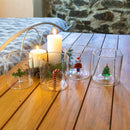 WD Lifestyle | Bicchiere in vetro borosilicato con decorazione interna Natale