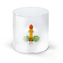 WD Lifestyle | Bicchiere in vetro borosilicato con decorazione interna Natale