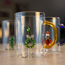 WD Lifestyle | Tazza in vetro Borosilicato con decoro Monterey Line Natale