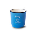 Set 6 pz. tazzine caffè Bone China  colorate con scritte WD Lifestyle