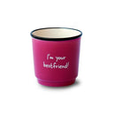 Set 6 pz. tazzine caffè Bone China  colorate con scritte WD Lifestyle