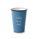 Set 4 pz. Tazze Mug  Bone China  colorate con scritte WD Lifestyle