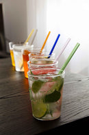 WD Lifestyle | Set 6 cannucce riutilizzabili colorate in vetro borosilicato