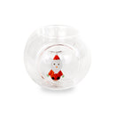 WD Lifestyle | Porta tealight in vetro borosilicato con decorazione Natalizia