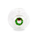 WD Lifestyle | Porta tealight in vetro borosilicato con decorazione Natalizia