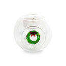 WD Lifestyle | Porta tealight in vetro borosilicato con decorazione Natalizia
