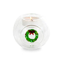 WD Lifestyle | Porta tealight in vetro borosilicato con decorazione Natalizia