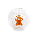 WD Lifestyle | Porta tealight in vetro borosilicato con decorazione Natalizia