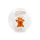 WD Lifestyle | Porta tealight in vetro borosilicato con decorazione Natalizia