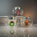 WD Lifestyle | Porta tealight in vetro borosilicato con decorazione Natalizia