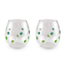 WD Lifestyle | Set 2 bicchieri in vetro con decoro colorato