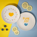 WD Lifestyle | Set 2 piattini Ø 21 cm in stoneware con scritta