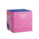 WD Lifestyle | Set 2 tazze 230 ml in vetro con piattino e scritta colorata
