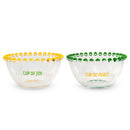 WD Lifestyle | Set 2 ciotole 500 ml in vetro con scritta colorata