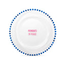 WD Lifestyle | Set 2 piattini dessert in vetro Ø 19,5 cm con scritta colorata