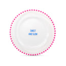 WD Lifestyle | Set 2 piattini dessert in vetro Ø 19,5 cm con scritta colorata