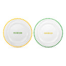 WD Lifestyle | Set 2 piattini dessert in vetro Ø 19,5 cm con scritta colorata