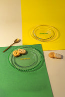 WD Lifestyle | Set 2 piattini dessert in vetro Ø 19,5 cm con scritta colorata