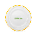 WD Lifestyle | Set 2 piattini dessert in vetro Ø 19,5 cm con scritta colorata