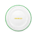 WD Lifestyle | Set 2 piattini dessert in vetro Ø 19,5 cm con scritta colorata
